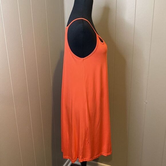 NWT Very J Small Midi Dress Cut Outs on Neckline Spaghetti Strap Stretch - Picture 2 of 7